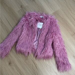 Glamorous Pink Faux Fur Jacket